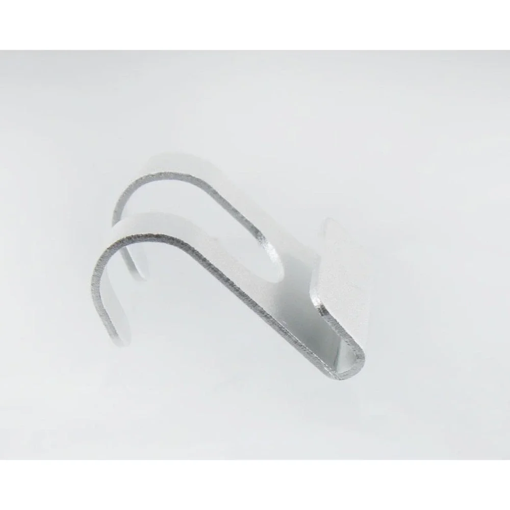 Oedema 5pcs Solid Aluminum Alloy Hooks Silver Double Prong Clip On Organizer Set